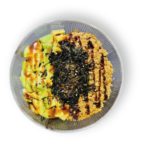 Poke teriyaki salmon